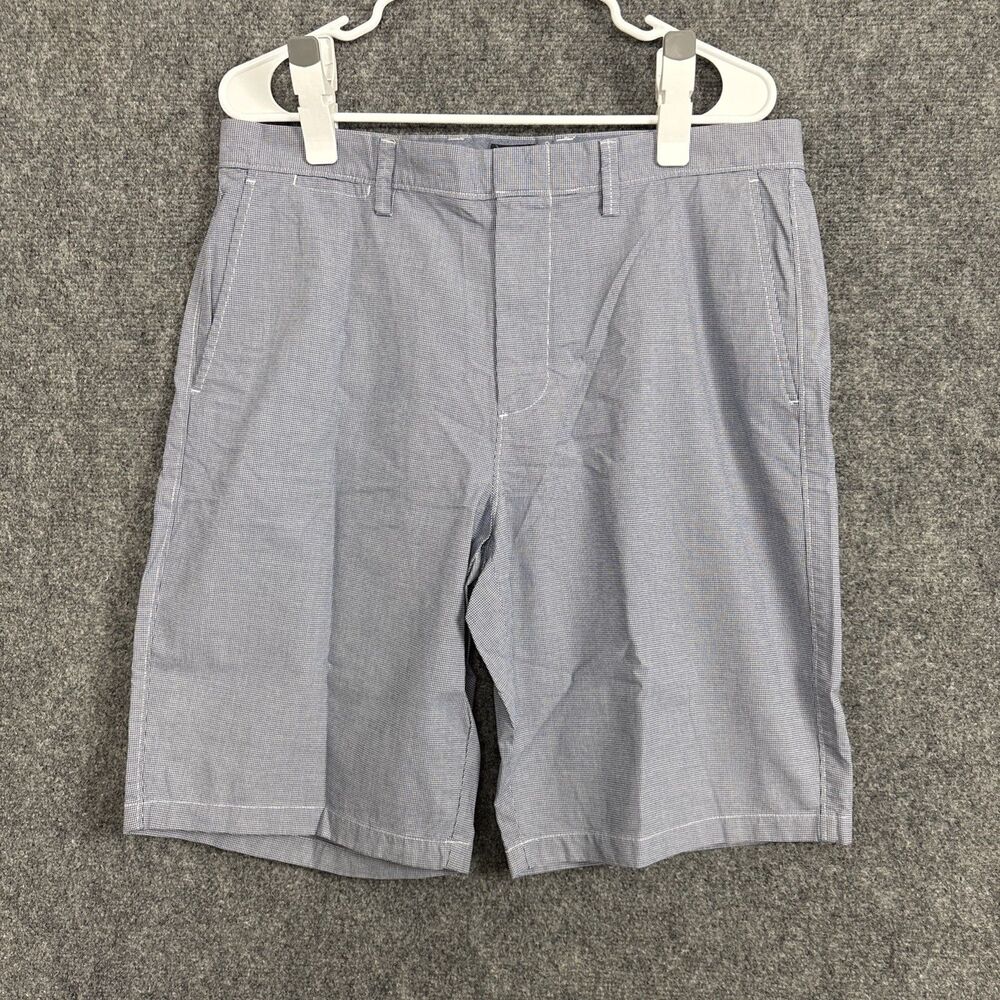 J.CREW Shorts Mens Size 34 Blue Houndstooth Chino Preppy Casual